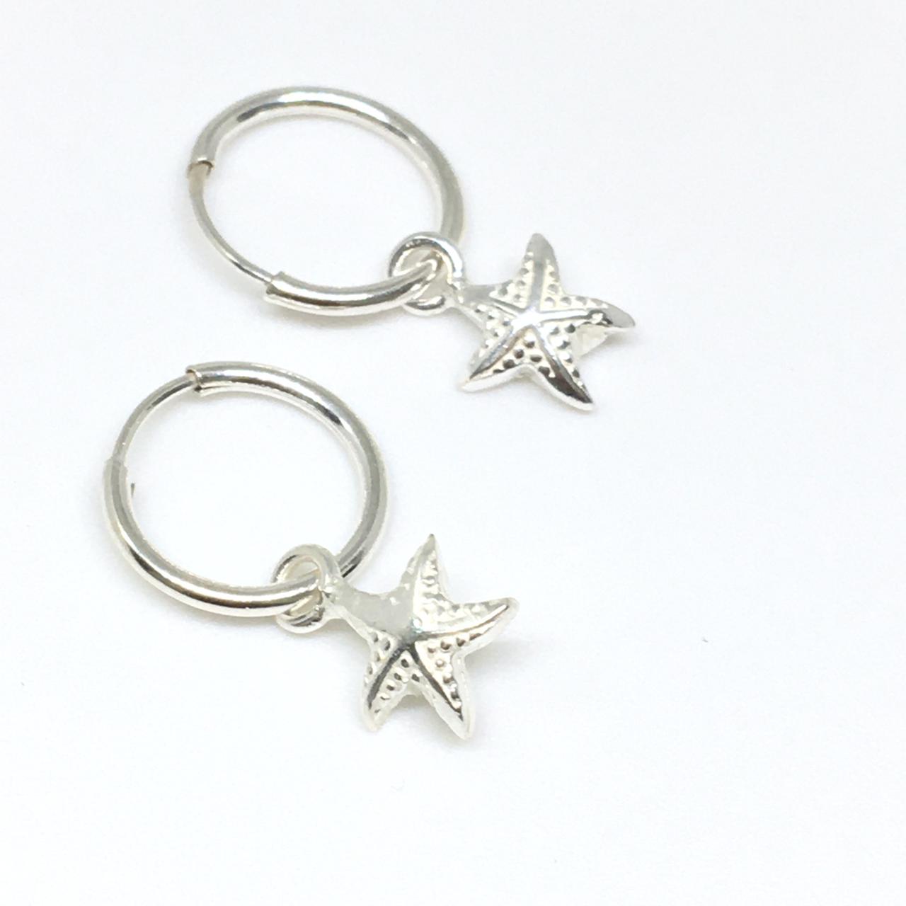 Argollas con estrella online colgante